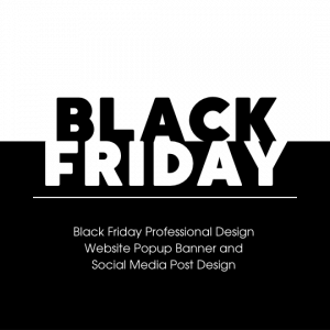 Black Friday Professional Design Popup and Social Media